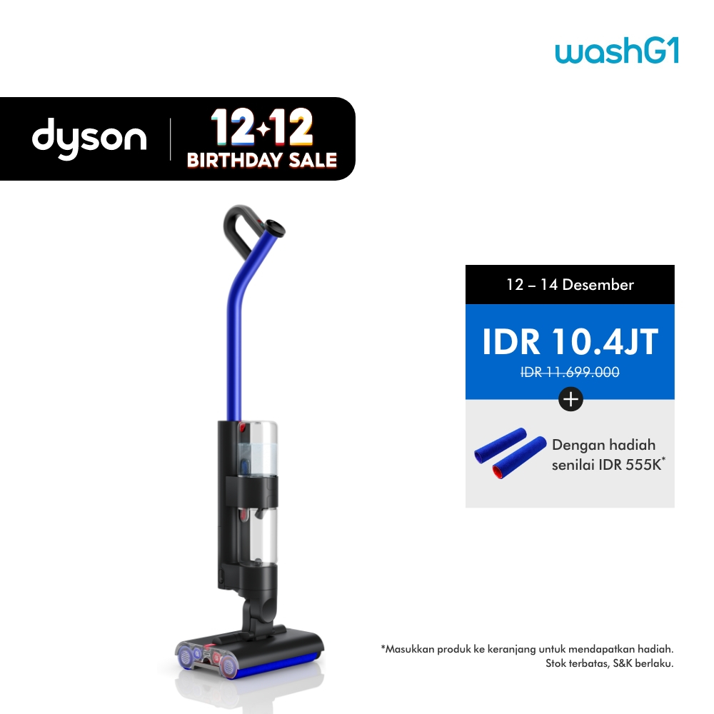 Dyson WashG1 ™ wet floor cleaner (Ultra Blue/Matt Black) - Pengepel Lantai