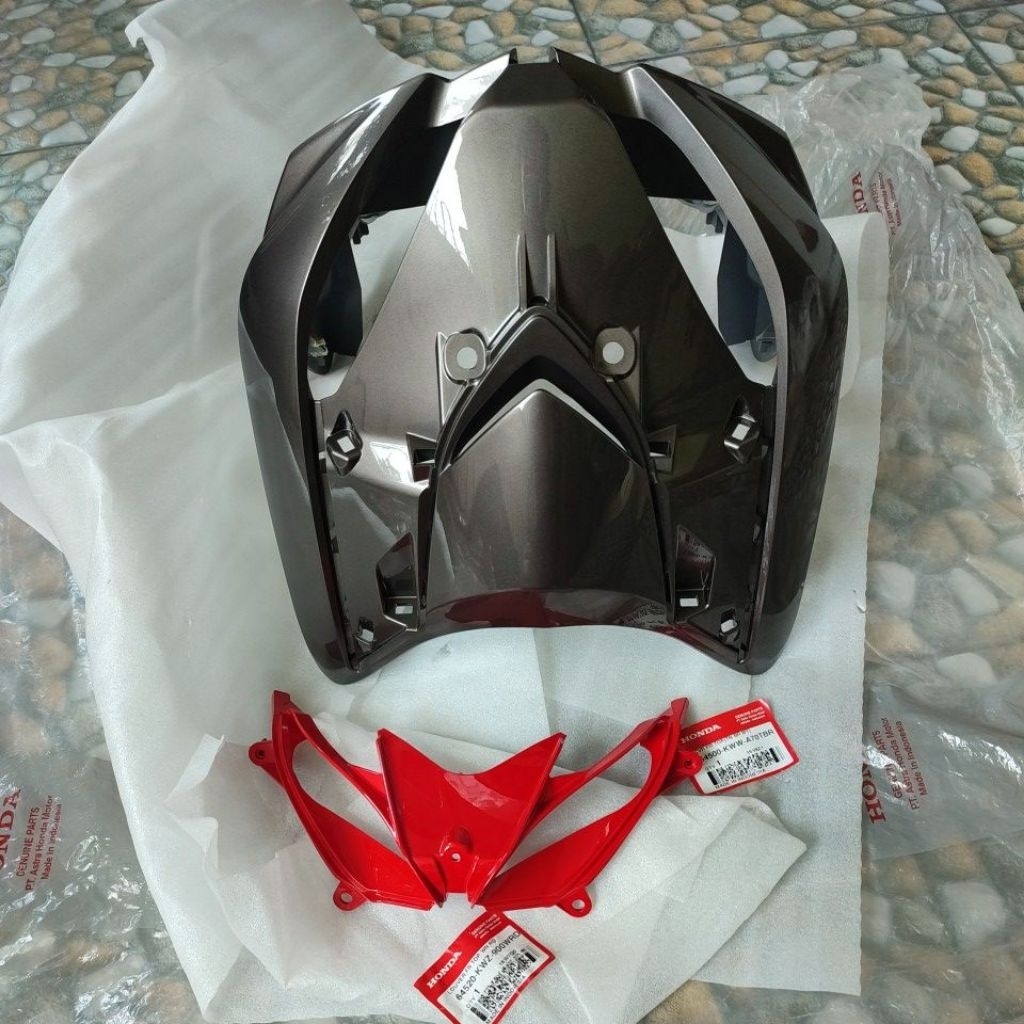 TAMENG DEPAN BODY DEPAN REVO DX 110 REVO AT MATIC REVO ABSOLUTE 64500-KWW-A70TBR COKLAT SET GARNISH 