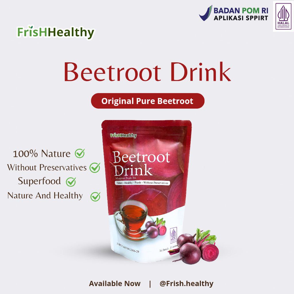 Beetroot DRINK - MINUMAN BUAH BIT -ISI 20 PCS - Buah bit