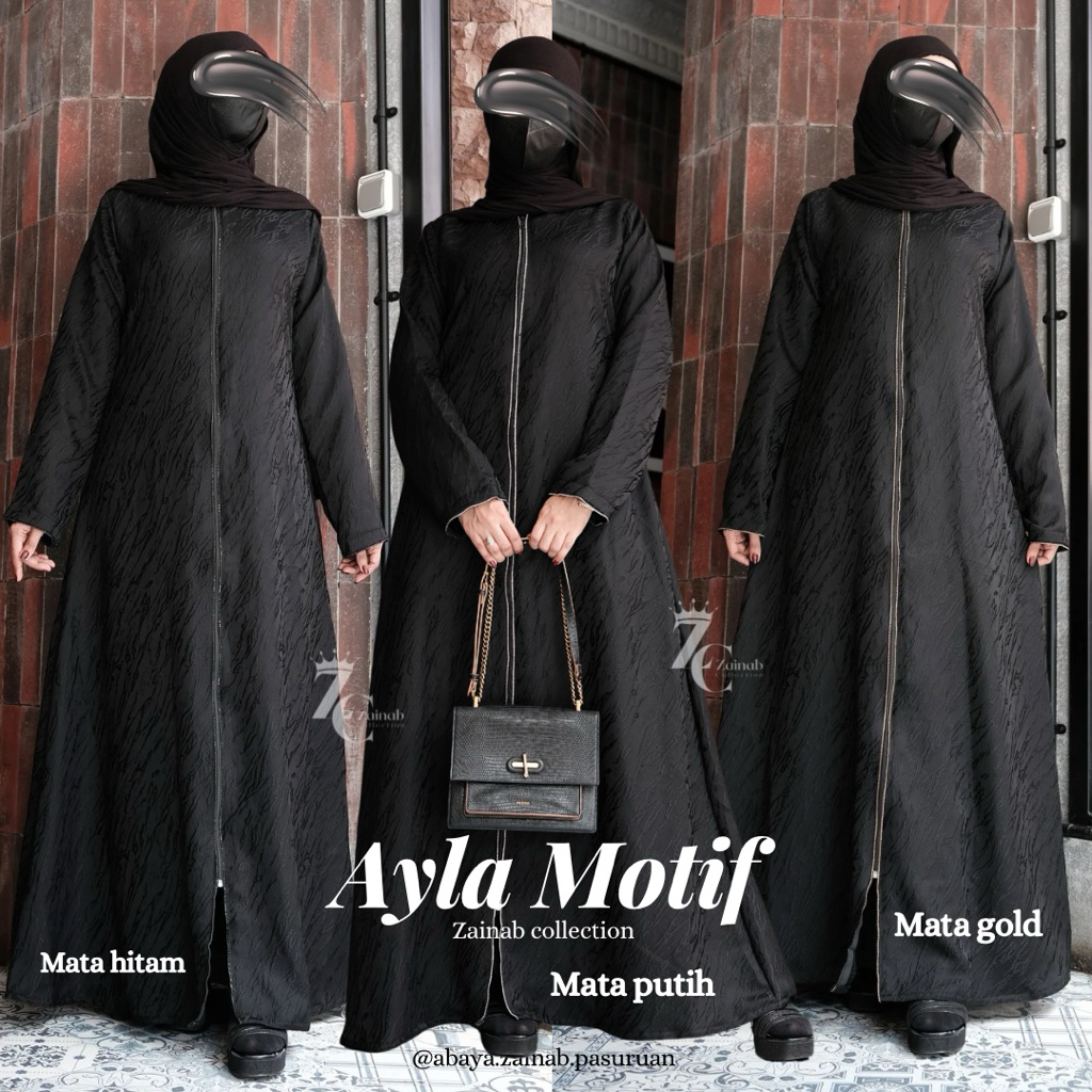 NEW 12.12 { AYLA MOTIF } ABAYA UMROH BY ZAINAB COLLECTION