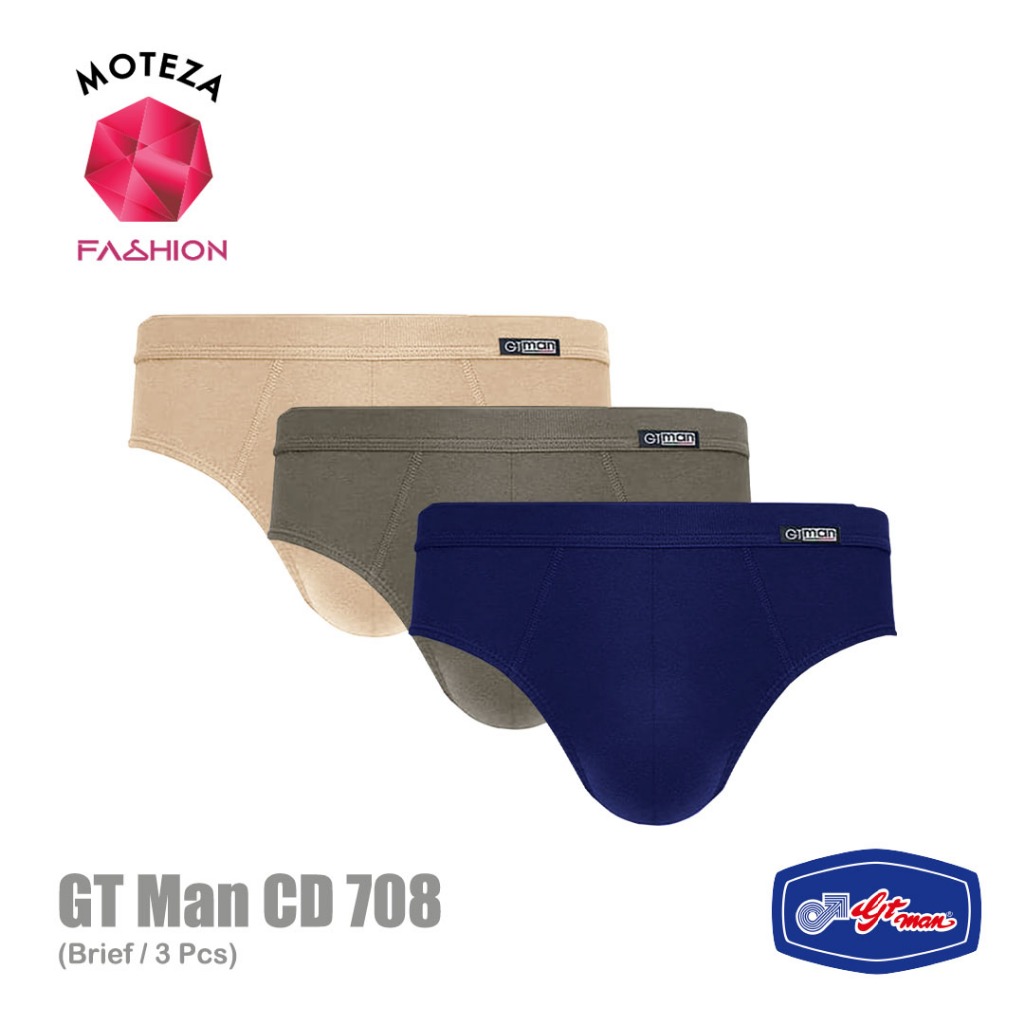 GT Man 708 GTMan  Mini Spandex - Celana Dalam Underwear Brief Pria - Isi 3