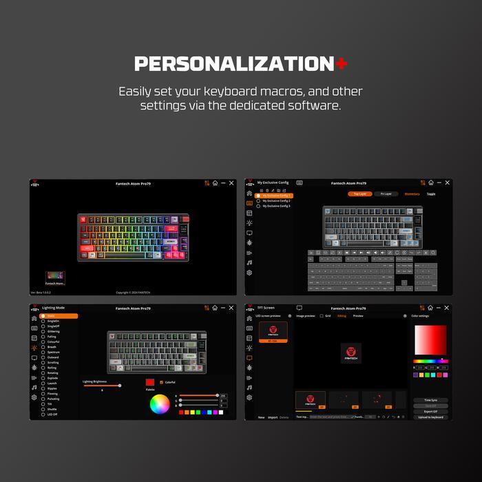 pro79 FANTECH ATOM PRO 79 MK917 MECHANICAL KEYBOARD- Grey (Switch Red / Brown) mk 917