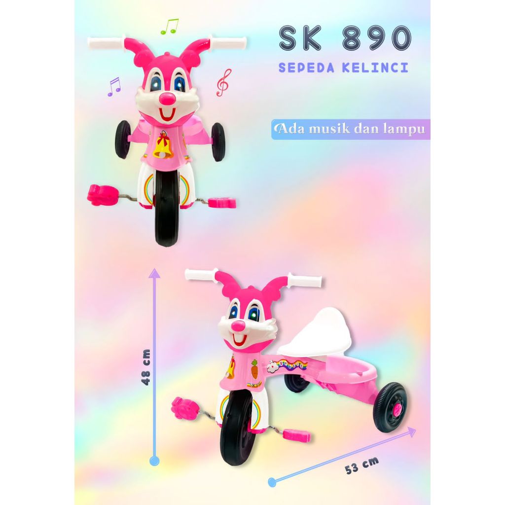 SEPEDA RODA 3 PLASTIK ANAK ANAK CEWEK COWOK MURAH