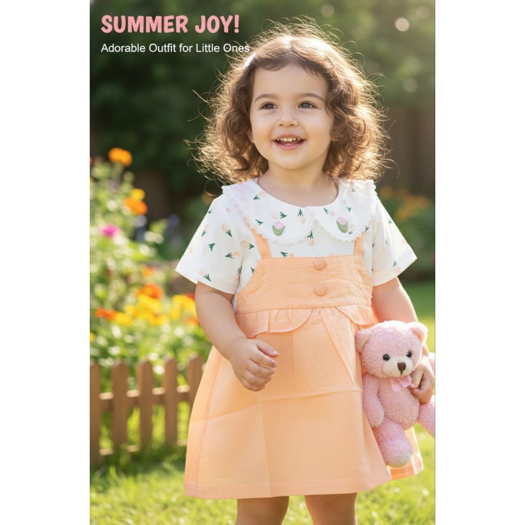 Dress Premium IMPORT Anak Imut di Jamin Bahan yg Lembut&Adem Cocok untuk si Buah Hati