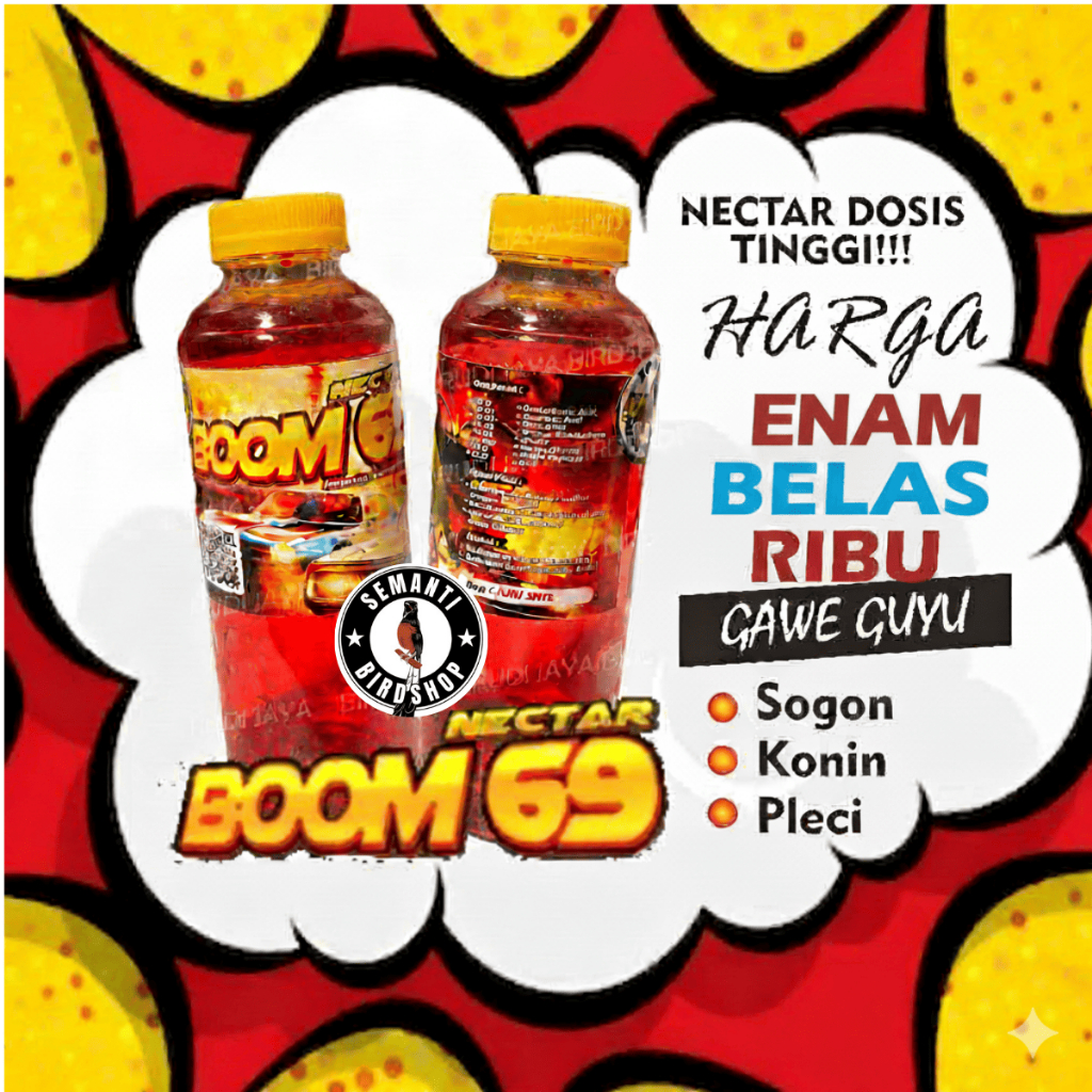 BOOM69 BOOM NEKTAR MERAH SUKA-SUKA SUKA SUKA NECTAR NEKTAR PAKAN MAKANAN BURUNG SOGON KONIN KOLIBRI