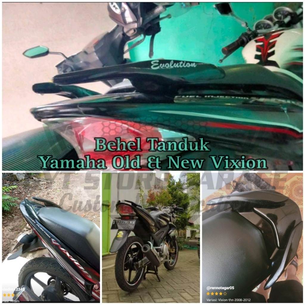 Behel Tanduk Belakang Variasi Yamaha Vixion Old & Vixion New | Jok Belakang | Perlengkapan Touring