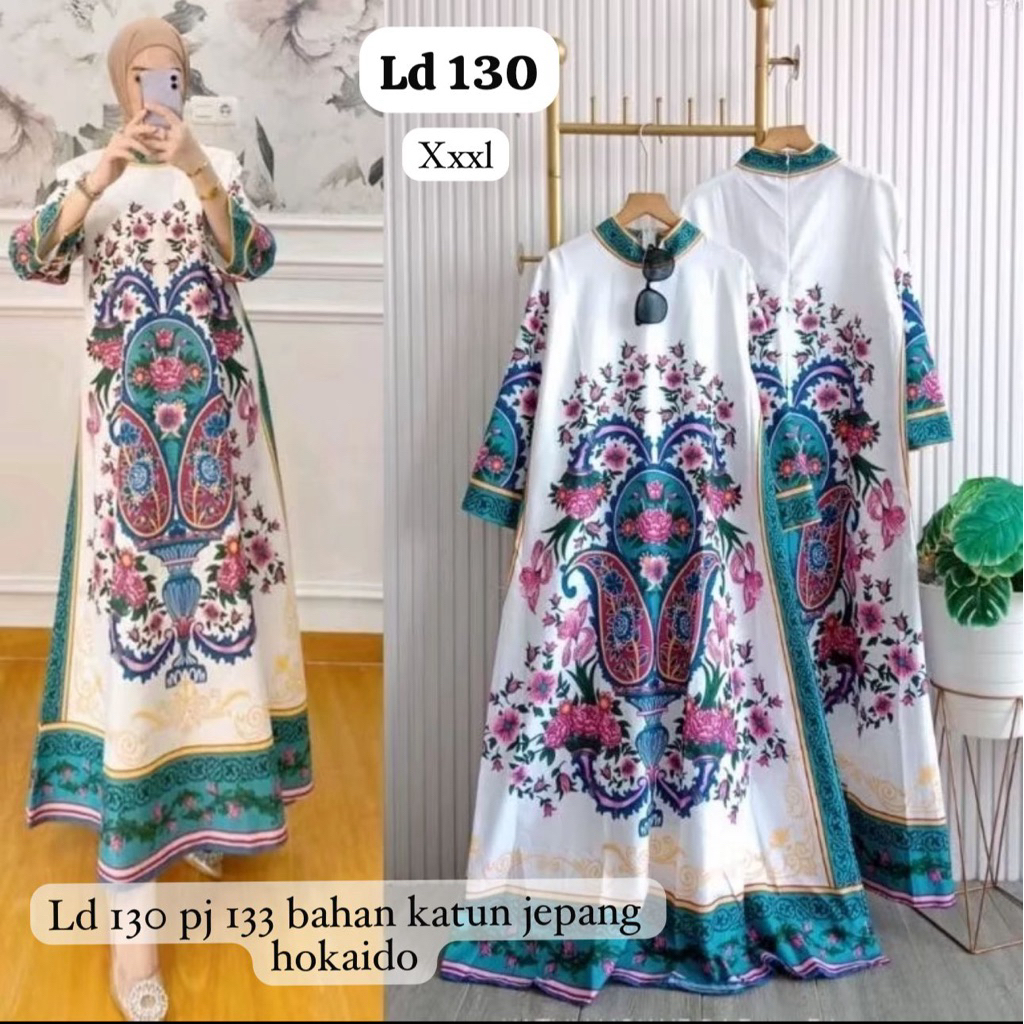 Dress Gamis Hokaido Ld 130 Bahan Hokaido