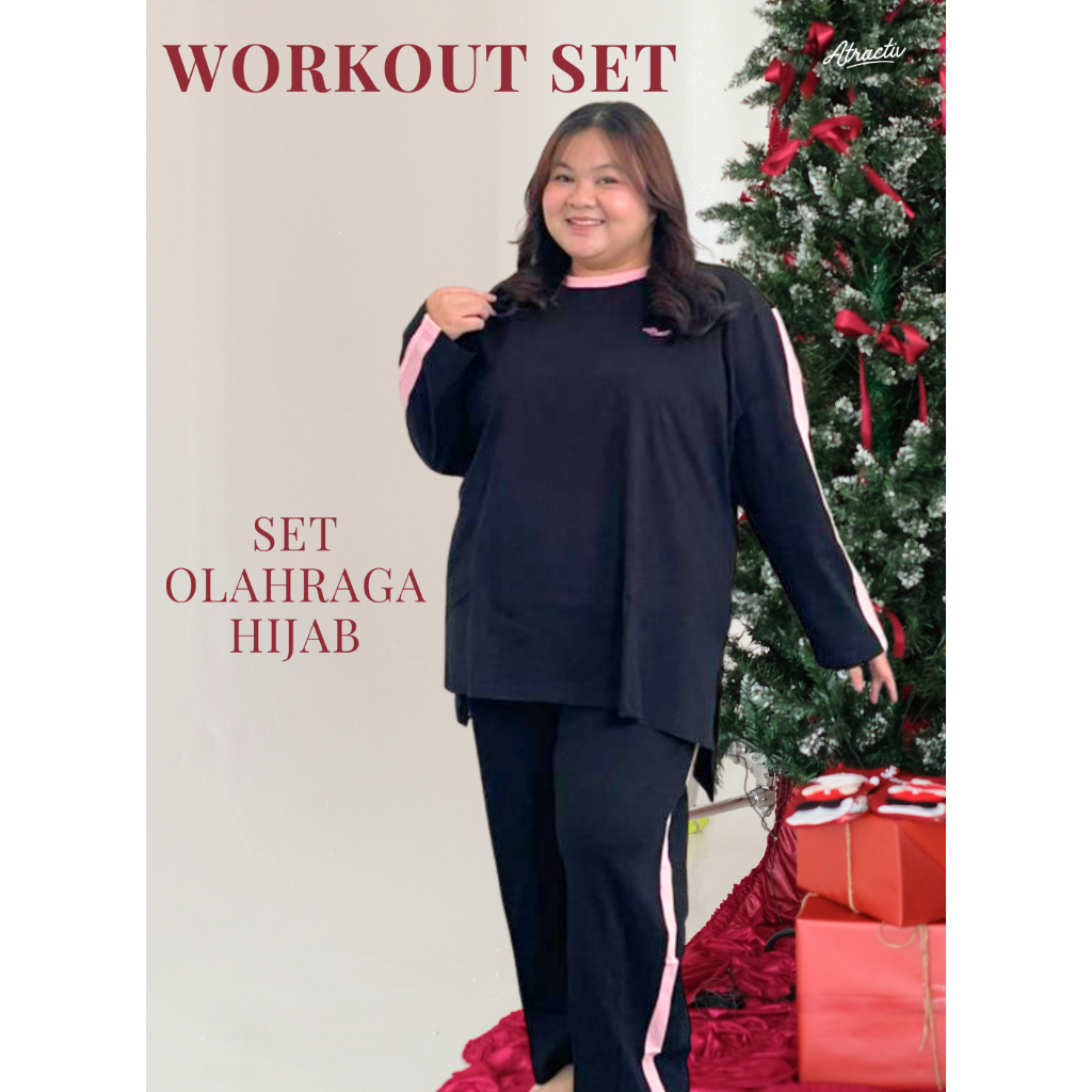 ATRACTIV Setelan Olahraga Hijab Jumbo LD120 LD135 LD142 Setelan Olahrga Muslimah Jumbo Baju Olahraga