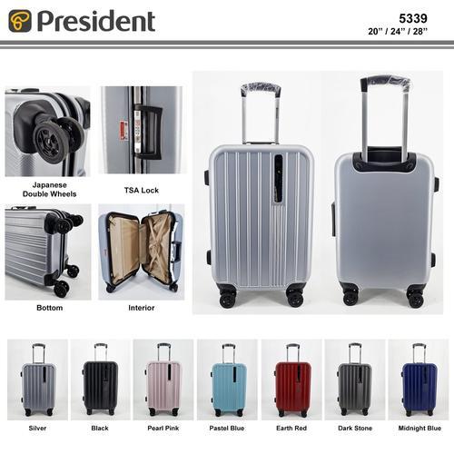 Koper 20 Inch, 24 Inch, 28 Inch Non Zipper TSA Lock Roda 4 Double - Original - President 5339