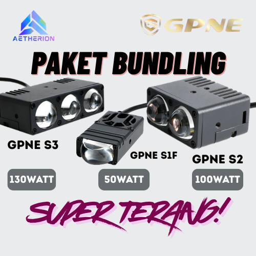 BUNDLING 3 SET LAMPU TEMBAK MOBIL MOTOR SOROT MINI LASER PROJIE PROJECTOR BILED LED S1F S2 S3 GPNE A