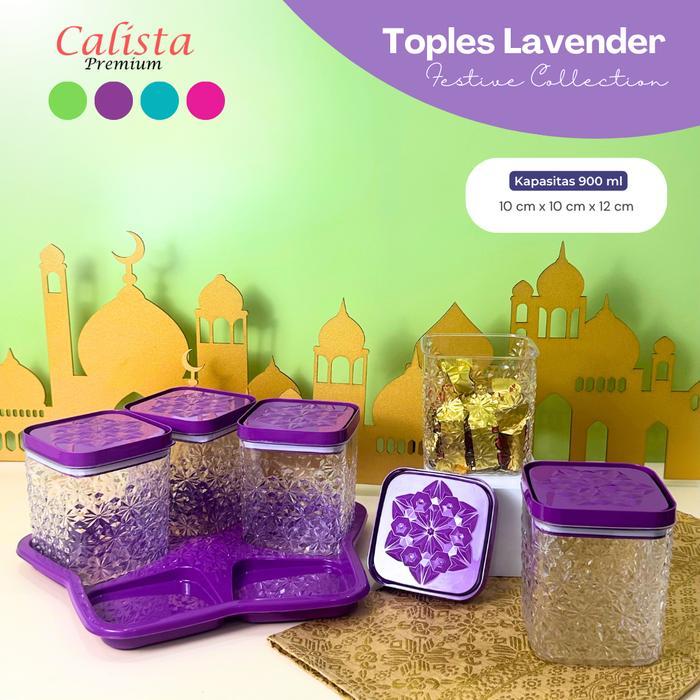 TOPLES CALISTA LAVENDER 5SET - SATU SET TOPLES KUE KERING LEBARAN