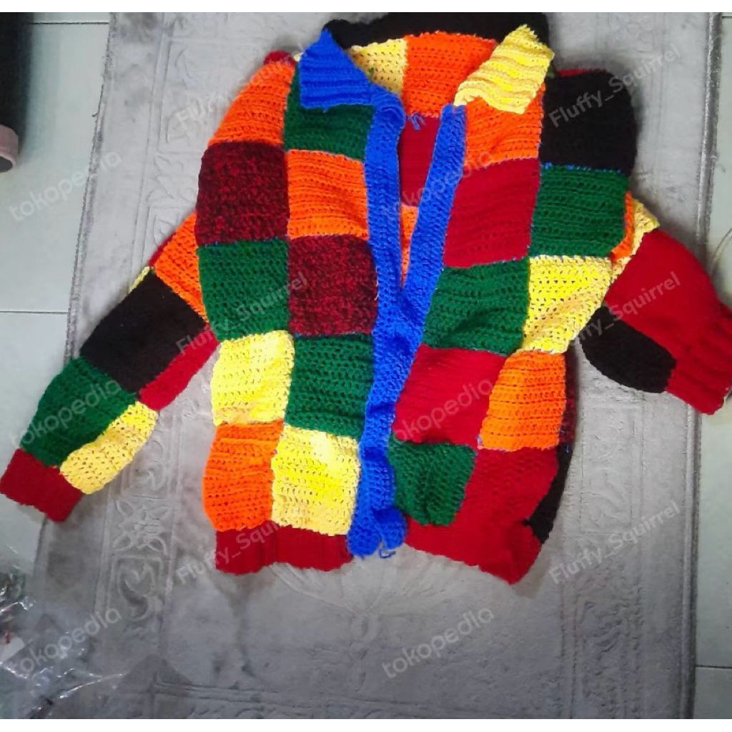 Harry styles patch work JW ADDERSON cardigan inspo crochet cardigan