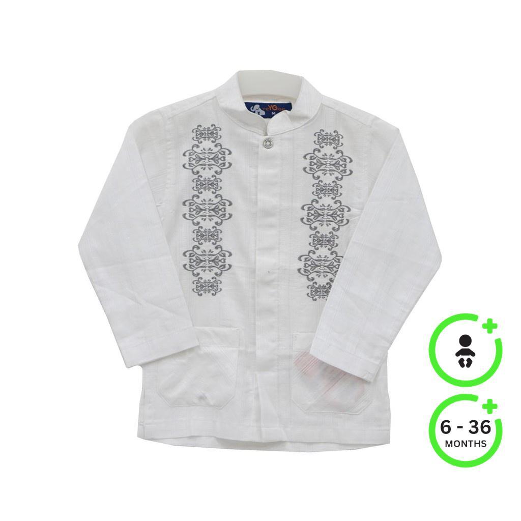 Yege Kemeja Koko Anak Kecil Putih Abu