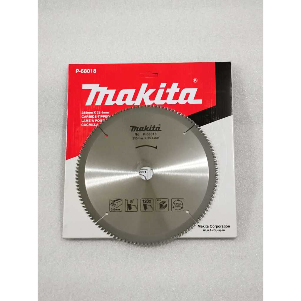 ASLI MAKITA P-68018 10"X120T  MATA POTONG ALUMINIUM MAKITA 10" X 120T P-68018 / MATA GERGAJI ALUMINI