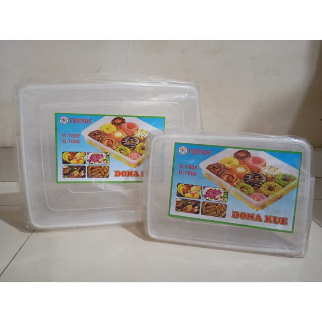 Tempat Donat Plastik - Kue Donut Kotak Toples Kecil Besar Transpran Container Box Risol Brownies Seg