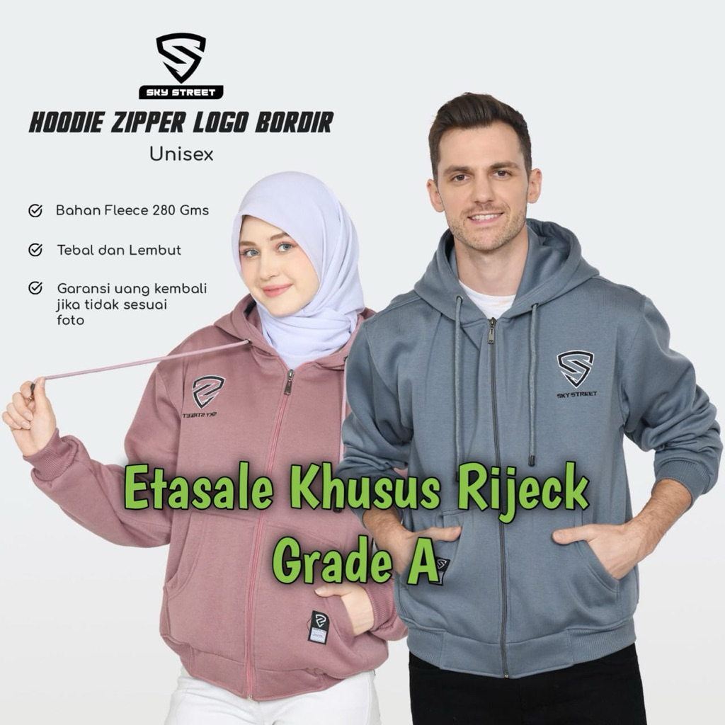 RIJECK GRADE A Etalase Khusus Rijeck Hoodie Zipper Sky street