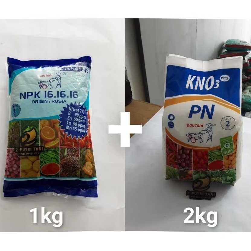 Paket 1kg npk 16 + 2kg kno putih (pak tani)