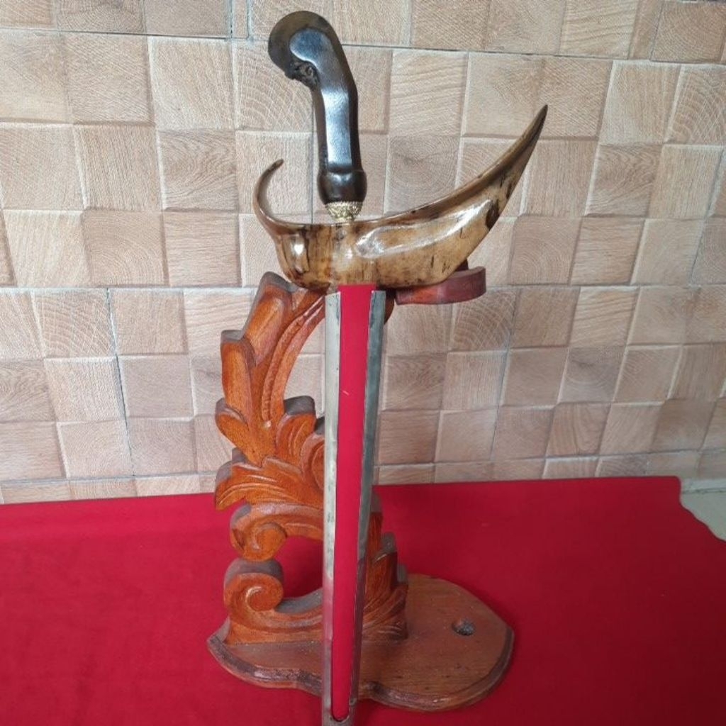 Keris Dapur Sengkol ( Luk 1) Sepuh,Langka,Bilah Gligir,Pamor Ngulit Semongko