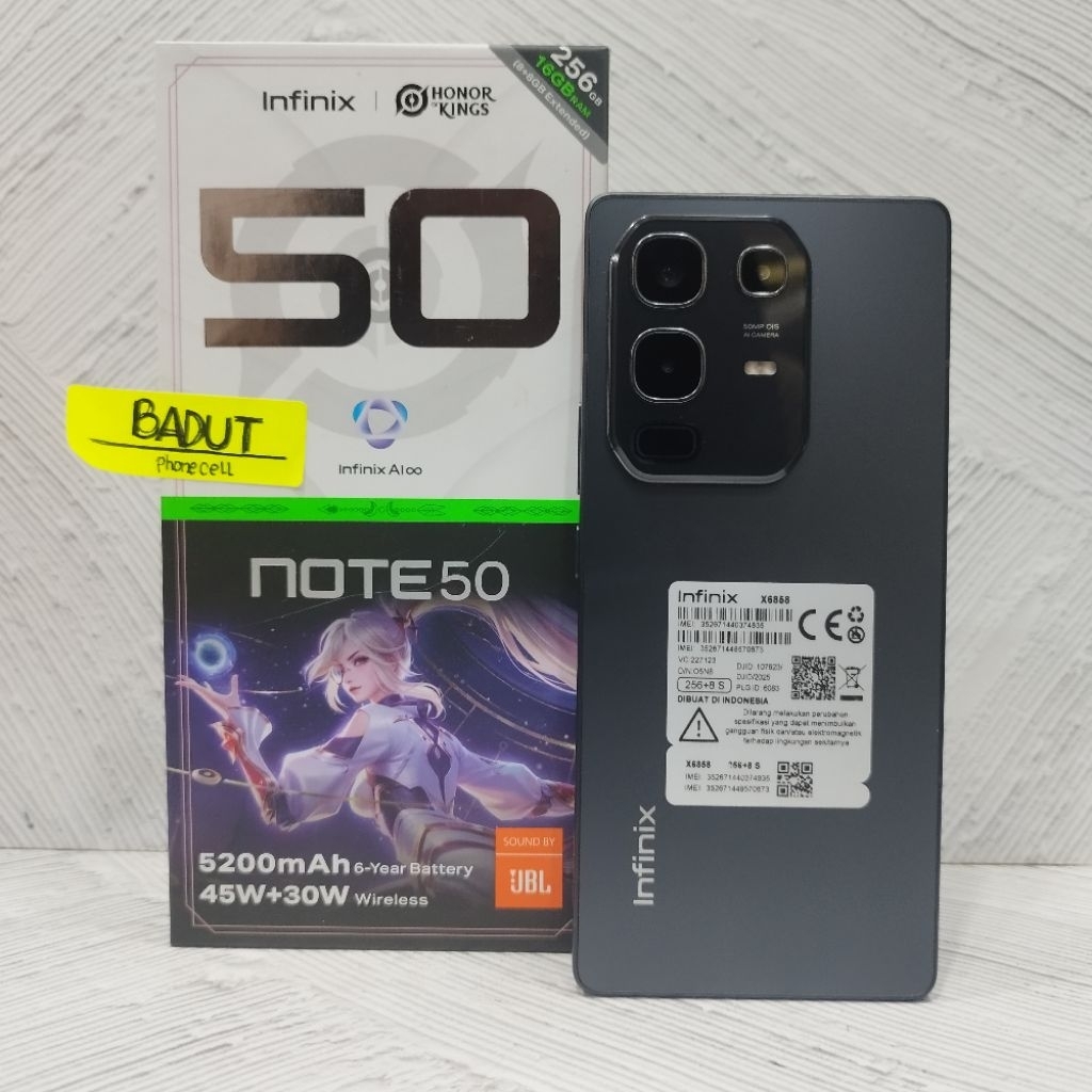 Infinix Note 50 4G 8/256GB Handphone Second Bekas Fullset