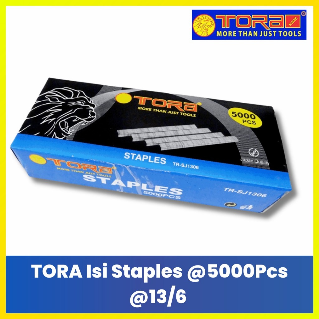 TORA Peluru Hekter  13/6 MM Box Isi 5000 Pcs /Isi Staples Jok Motor Sofa