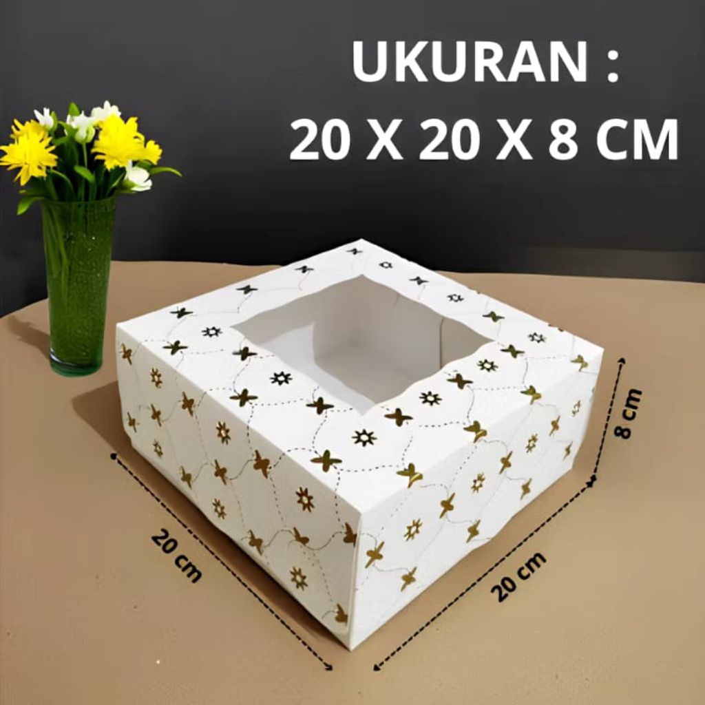 Kotak Hampers Kue / Cake Premium 20x20x8cm