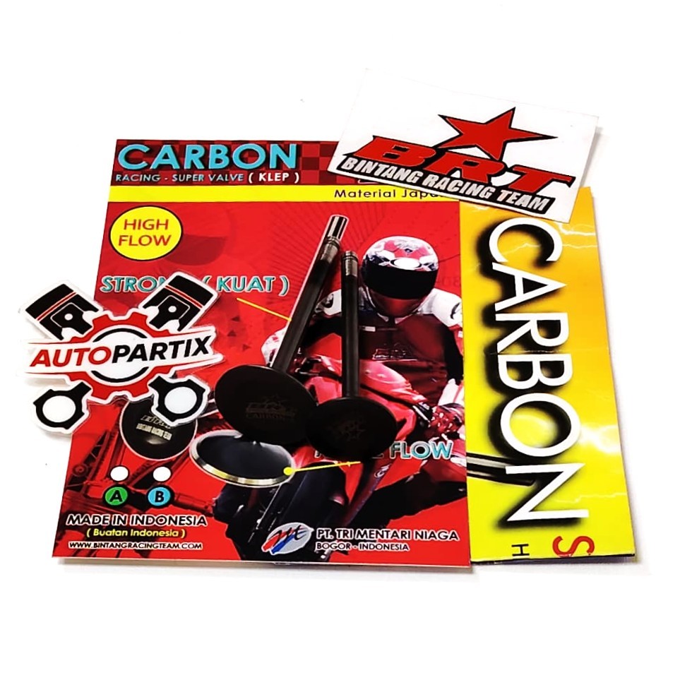 Payung Klep BRT 28 24 5mm C100 GRAND SUPRA X FIT ASTREA WIN LEGENDA HEAD BRT Valve Klep Carbon 28 24