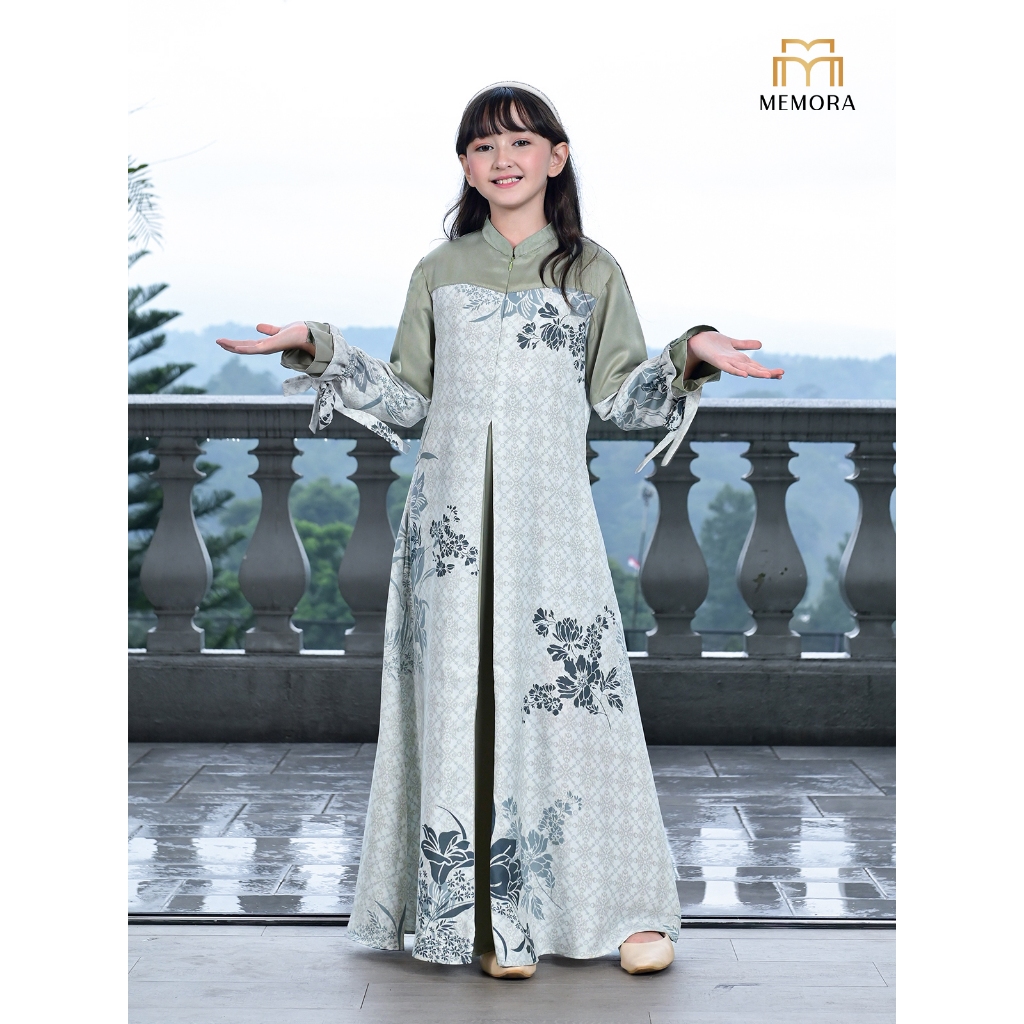Gamis Terbaru Lebaran 2026 Series SLAVINA SAGE By MEMORA - Gamis Anak Perempuan Amanah Original - Ba