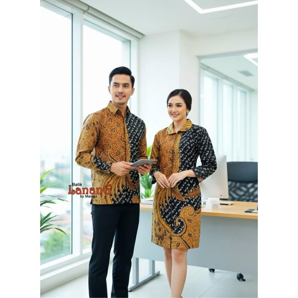Couple Batik Sarimbit Kode Kanang 1 & 2 by Batik Lanang Mamez Batik Lontara Batik Makassar