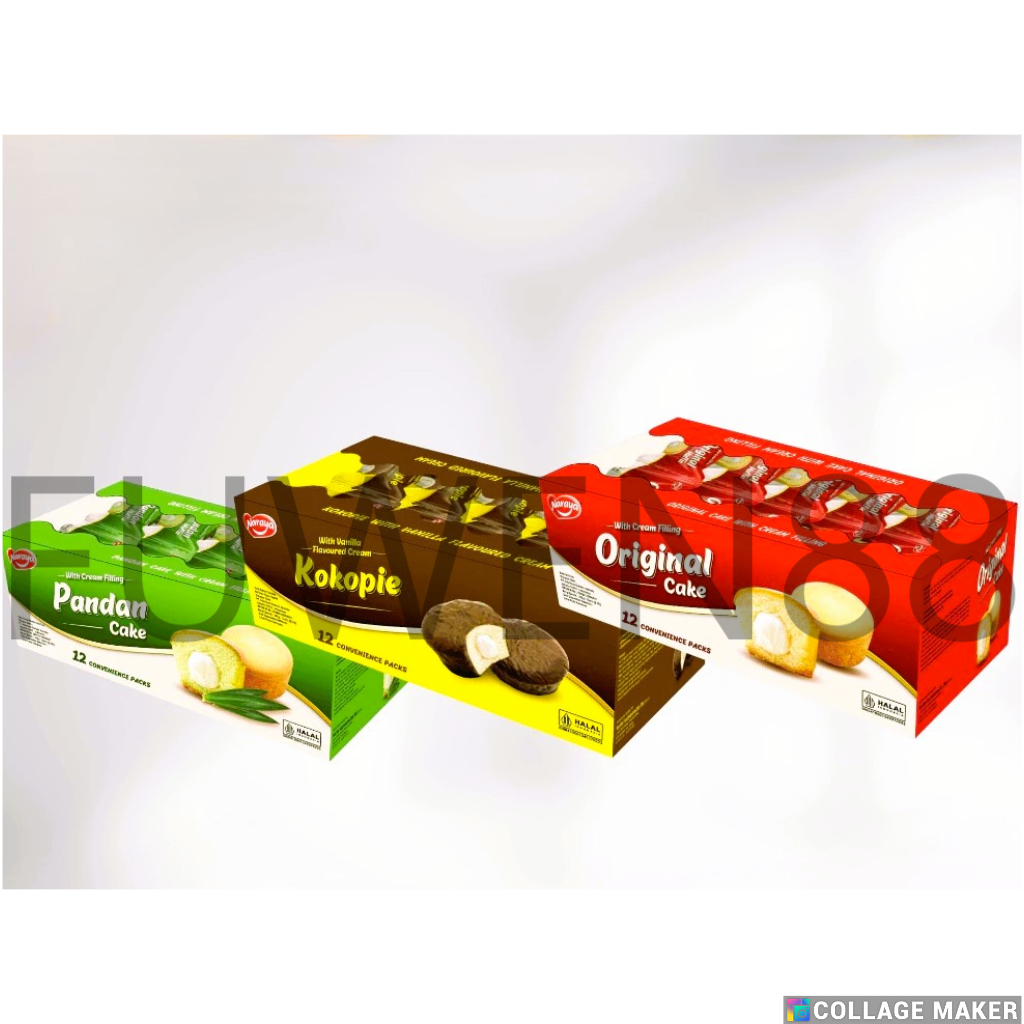 Naraya Muffin Cake Box 240g Pandan Original Coklat