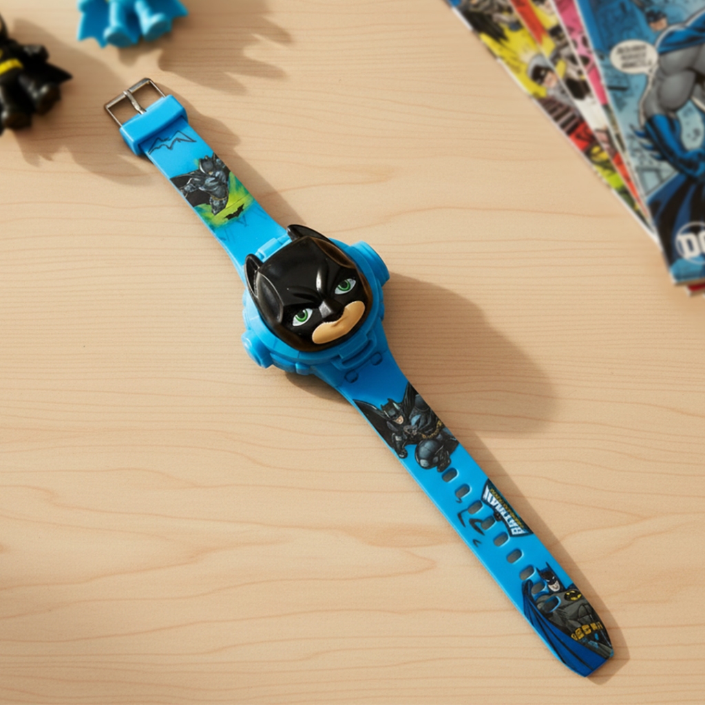 Jam Tangan Laser Batman - Jam Tangan Anak Batman – Laser & Lampu Nyala Super Keren - Jam Tangan Supe