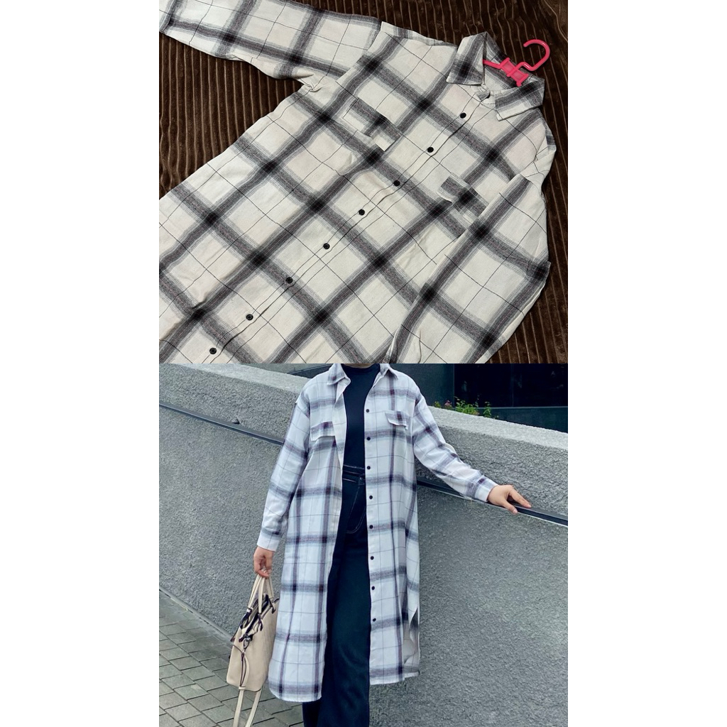 baju tunik kotak-kotak