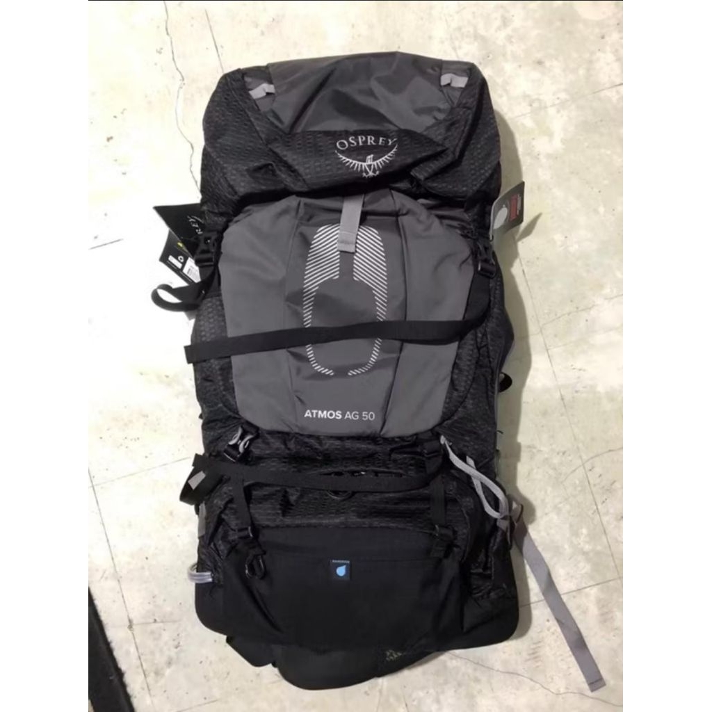 PRELOVED RANSEL GUNUNG - OSPREY ATMOS AG 50L BLACK SILVER