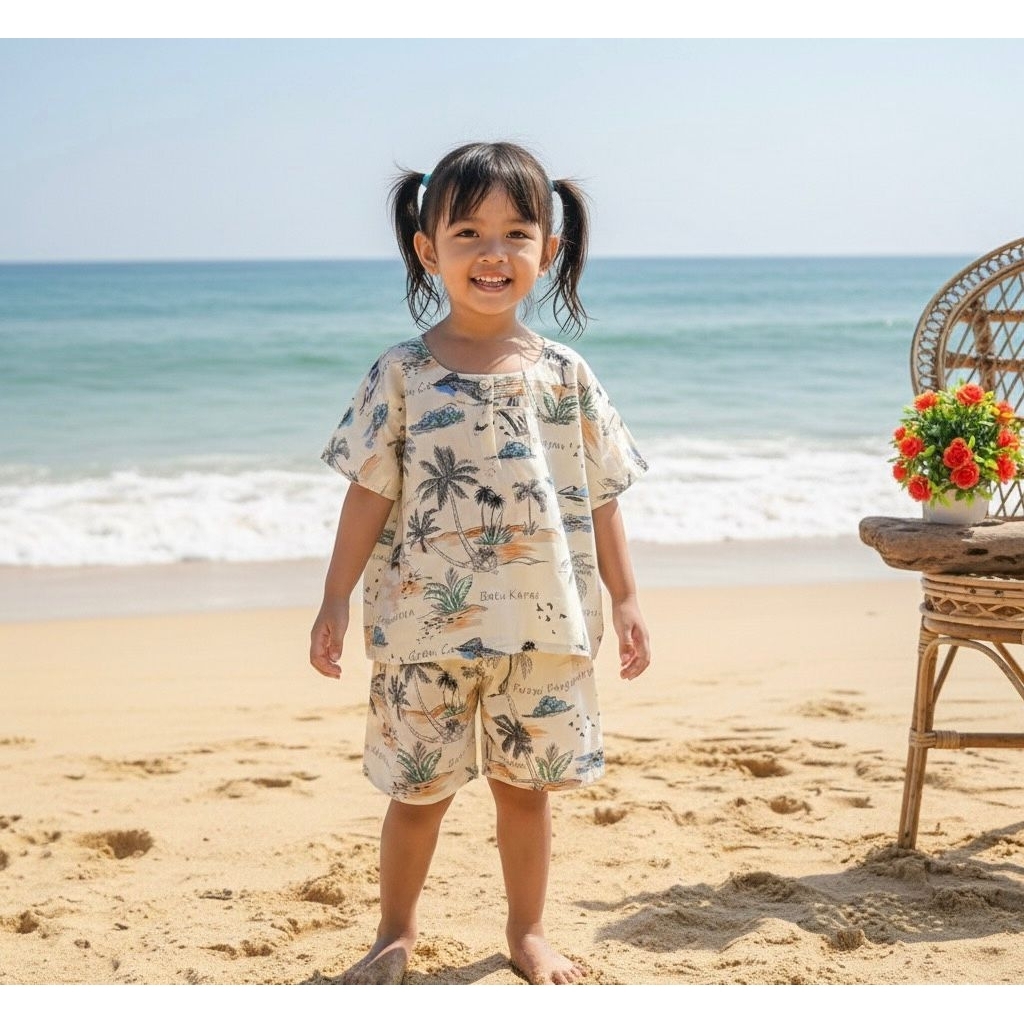 Setelan Anak Pantai Pangandaran Murah Baju Anak Murah,Setelan  Anak Perempuan Laki-Laki Unisex murah