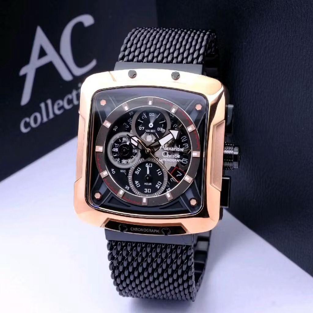 Jam Tangan Pria Alexandre Christie 3030 AC3030 Rantai [ORIGINAL