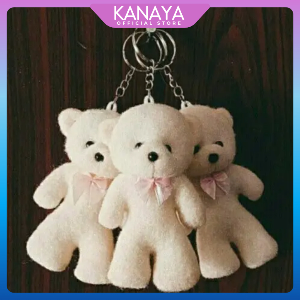 [Ada Harga Grosir] KANAYA Gantungan Kunci Teddy Bear / Mini Bear Ganci Beruang Boneka Doll Keychain