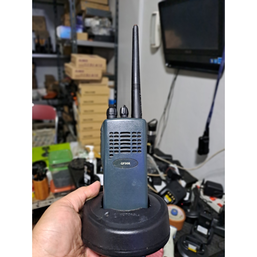 HT MOTOROLA GP308 VHF NORMAL MOTOROLA GP 308 MULUS LENGKAP