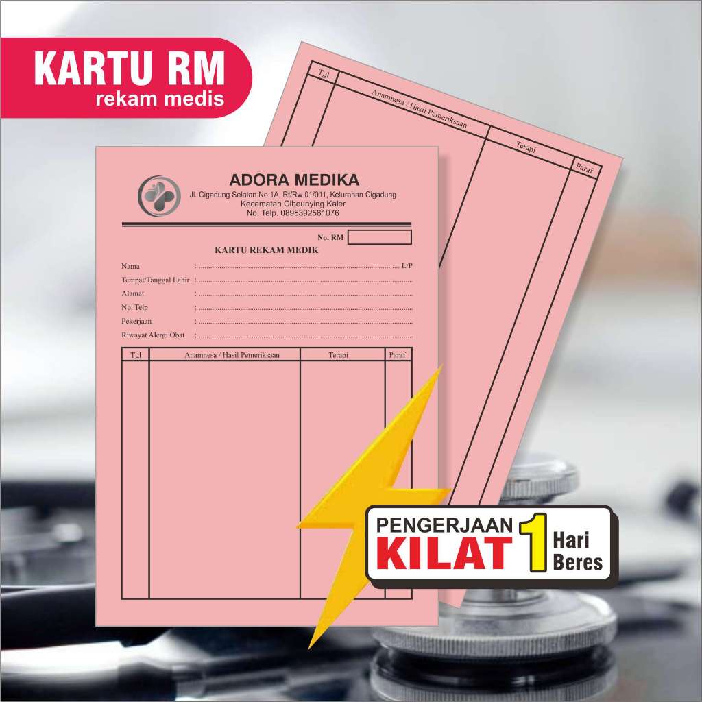 Medrek Rekam Medis/Kartu RM/Kartu Rekam Medis