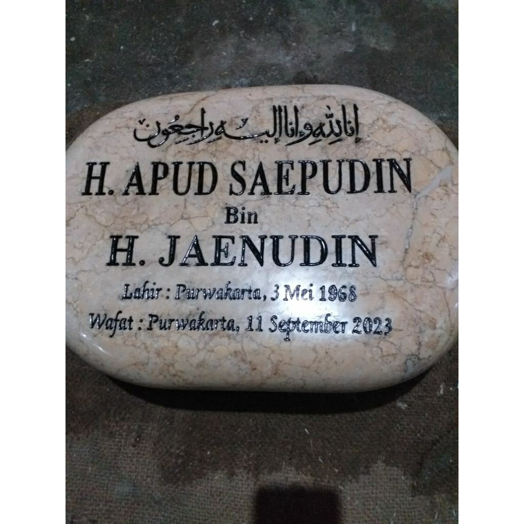 nisan makam marmer putih custom