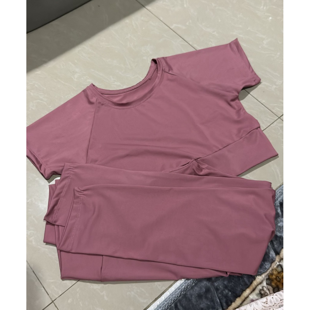 One Set Sport Wanita Sweatshirt Salut Wanita Knit press body PL