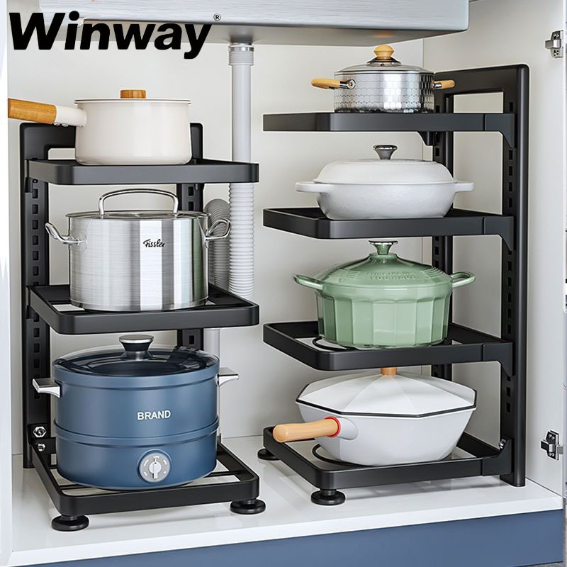 Rak Panci Susun Bawah Kolong Dapur Rak Pot Kabinet Atas Wastafel Dapur Di Bawah Rak Kolong Dapur