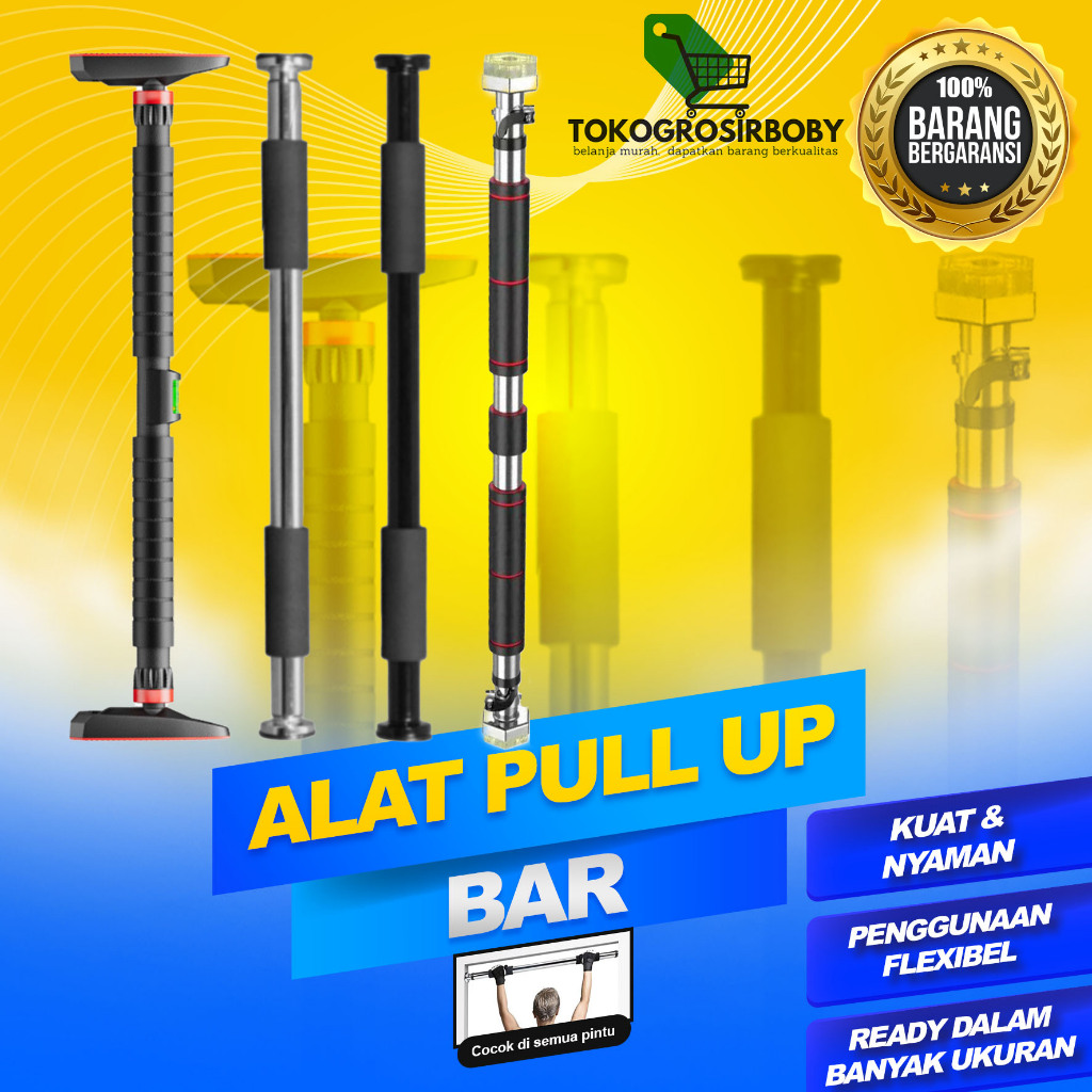PULL BAR DINDING Alat Pull Up Dinding Pintu Multifungsi untuk Latihan Kekuatan Otot Tubuh Bagian Ata