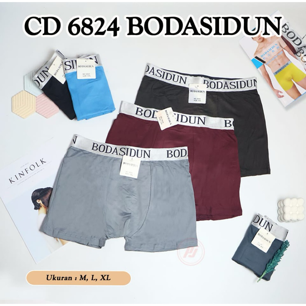 6 PCS / 12 PCS Boxer Bodasidun / Boxer Katun Premium / Boxer Cowo Dewasa