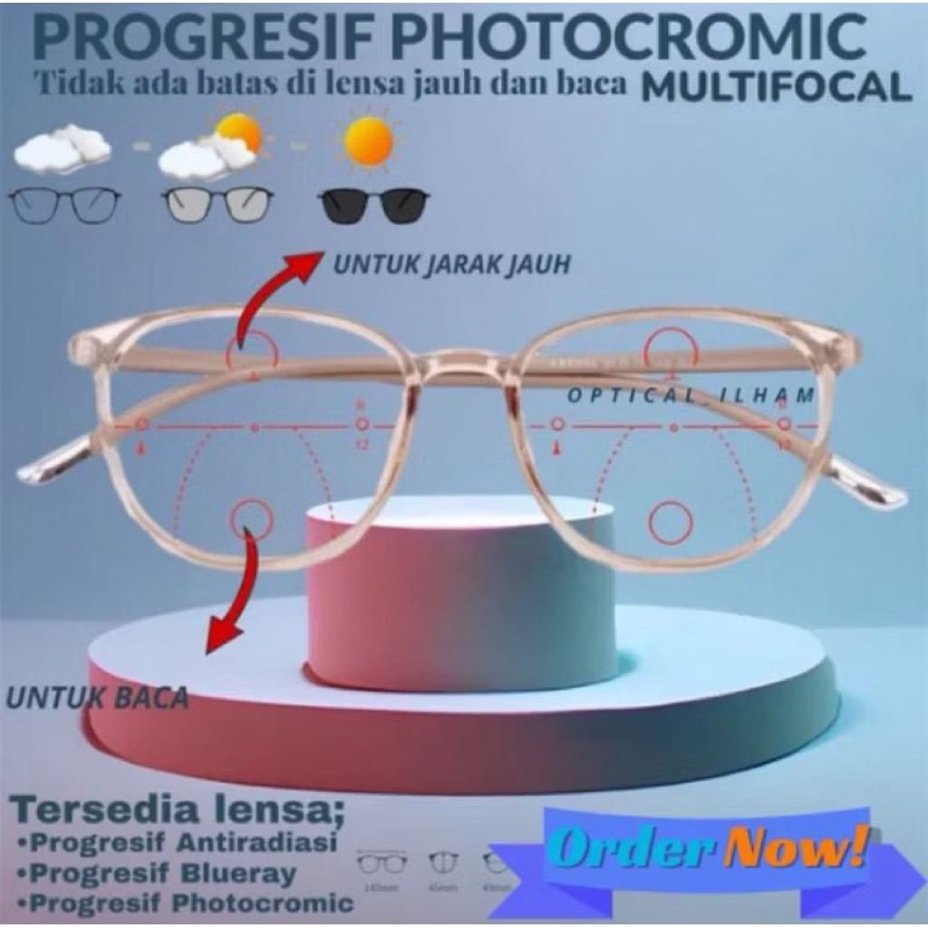 REQUEST kacamata dan lensa progresif blucromic drive