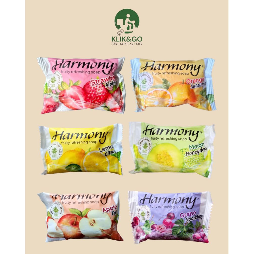 Sabun Harmony - Sabun Batang - Sabun Harmony Apple Fuji - Sabun Harmony Lemon Citrus - Sabun Harmony