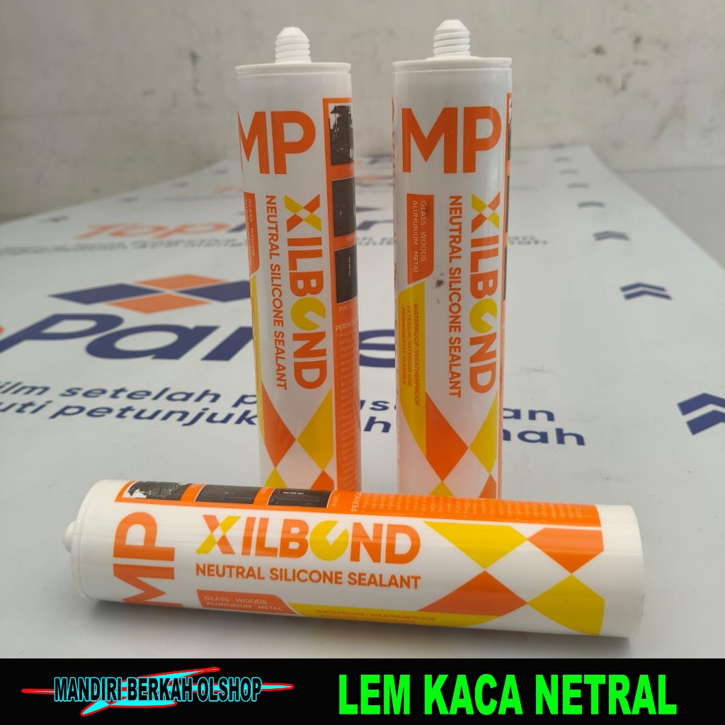 XILBOND Silicone sealant netral lem kaca alumunium TANPA BAU / kayu / logam / plastik / metal