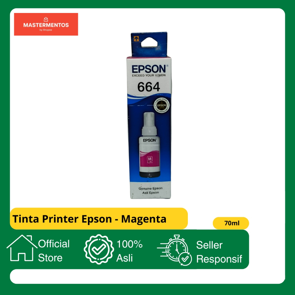 Tinta Epson 664 Magenta Original/Asli Printers ( Official )