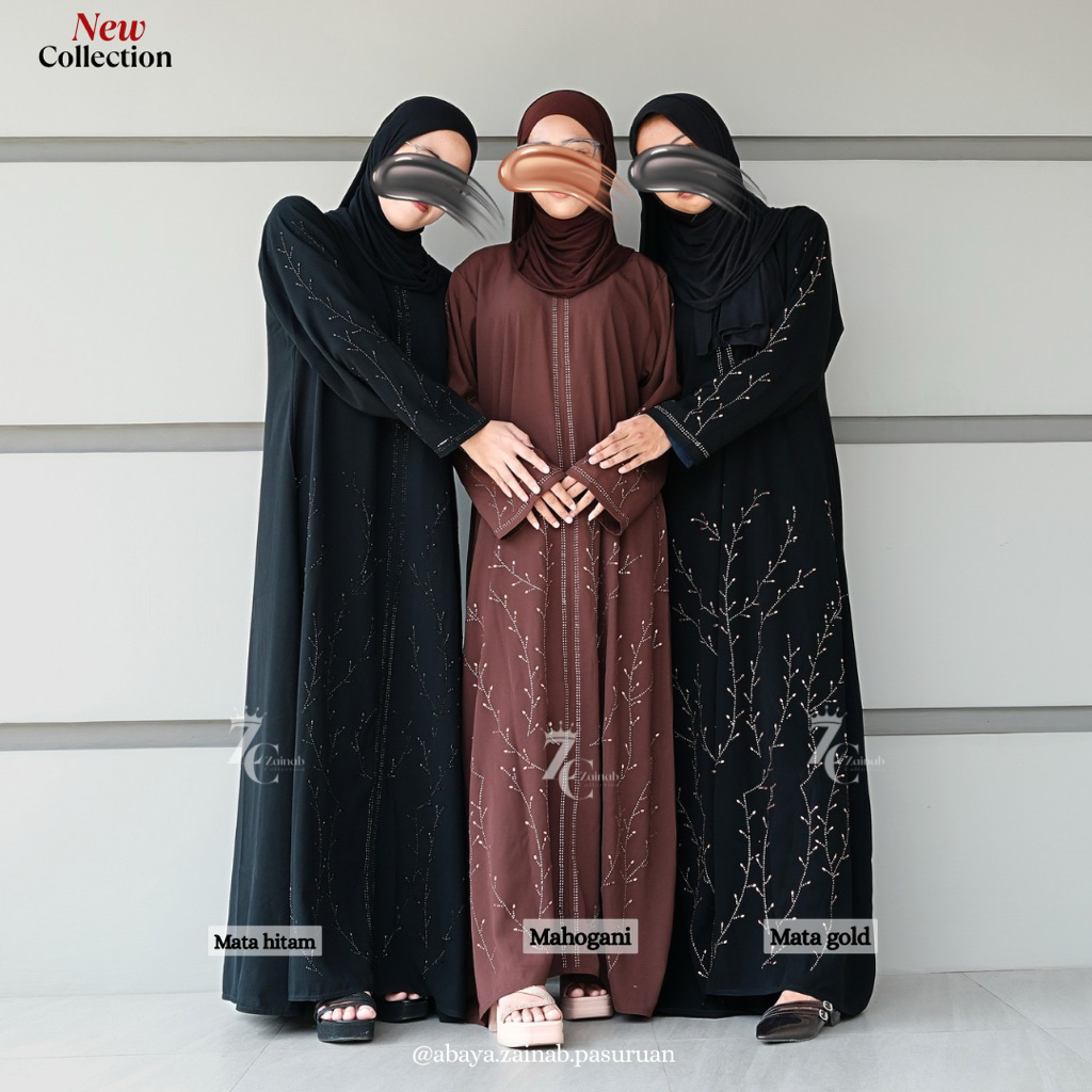 ( SPECIAL PAYDAY SALE ABAYA ZAHRA ) black remaja by zainab collection