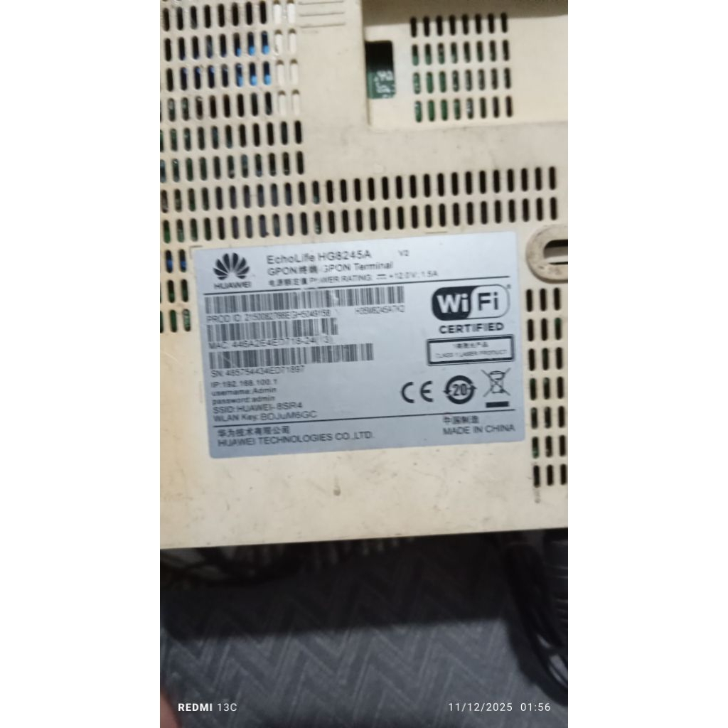 Router Huawei HG8245A V2
