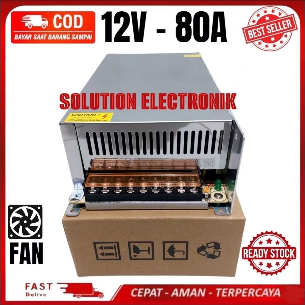 Power Supply 12V 80A HIGH Power Supply 12 Volt 80 Amper Murni 80a 80 a