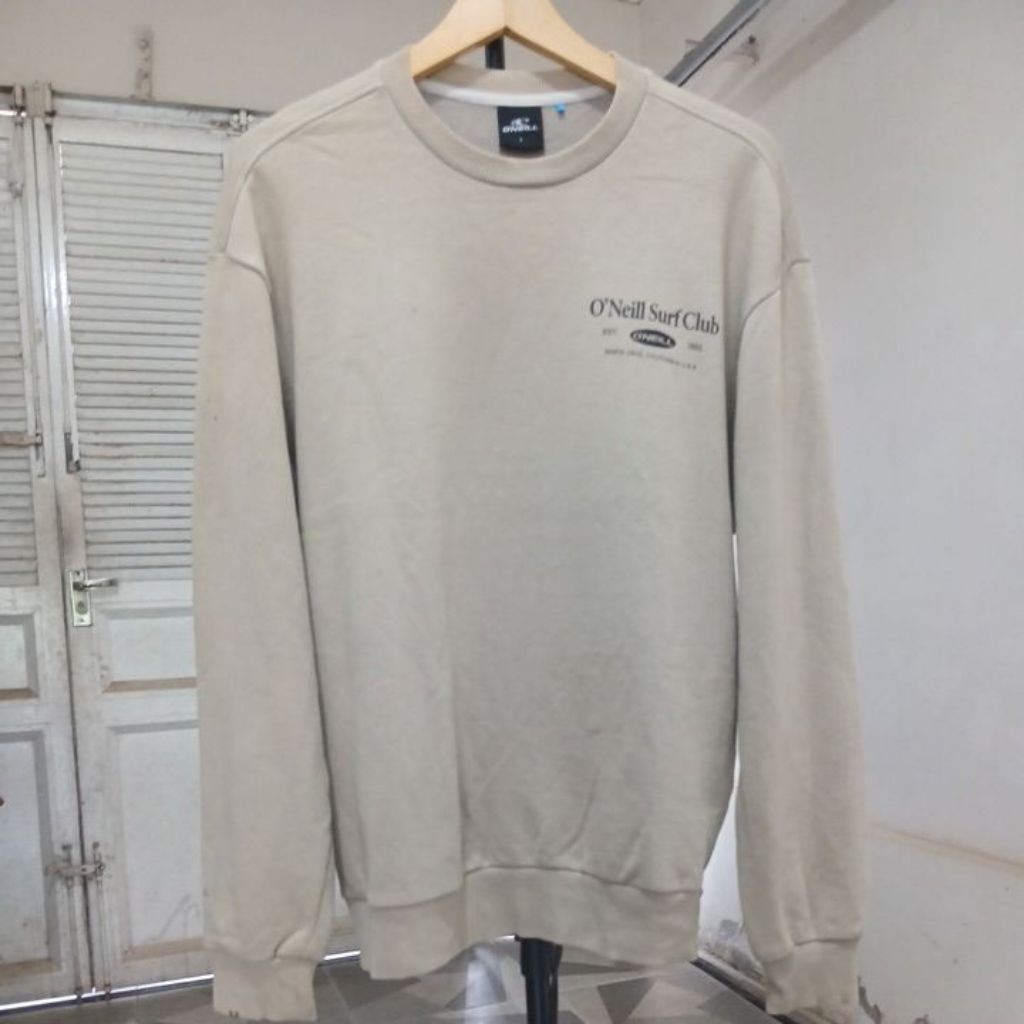 Kaos katun tebal Crewneck kerah dan rip kencang ONEIL second Original ld 120cm Pjg 72cm mulus no min